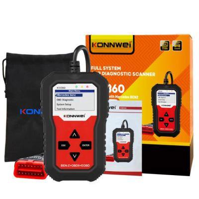 China For All Cars OBD2 Konnwei Factory Sale KW360 Direct Full System OBD2 Scanner Diagnostic Tools For Benz for sale