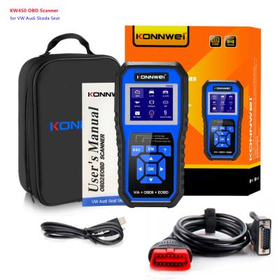 China Factory Supply KONNWEI KW450 Oil Reset ABS Airbag EPB DPF Lamp 12V OBD2 Service Vehicle EOBD Verified Fit Diagnostic Tool OBD Scanner For VW Audi Skoda by VAG for sale