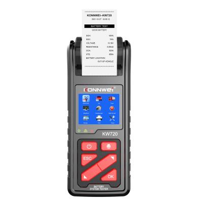 China 3.2 Inch Colorful Battery Tester MIDMDX-700P-HD HD Screen KONNWEI KW720 Installation Battery Analyzer with Built-in Printer for sale