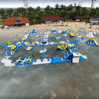 China For lake or other commercial floating inflatable water park customized without water open inflatables water park aqua park for sale for sale