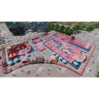 China Pink Product Pink Water Park Outdoor Water Amusement Water Park Outdoor Water Amusement Park Aquapark for sale