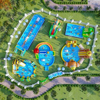 China Outdoor Water Fun Ocean Animals Octopus Amusement Inflatable Sports Playground Outdoor Water Play Park for sale