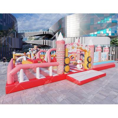 China Commercial Water Playground Water Theme Man Snow Fun Equipment Outdoor Safe Inflatable Children Interesting Pink Inflatable Park Outdoors for sale