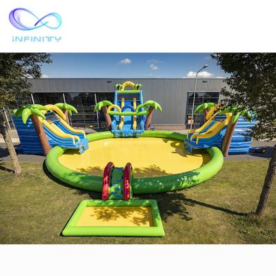 China PVC Infinity Competitive Price Customization Inflatable Slide Water Park Inflatable Ground Water Park for sale