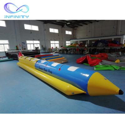 China Outdoor Water Fun Inflatable Water Trampoline Banana Boat High Quality Inflatable Water Toy For Sale for sale