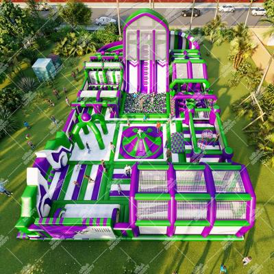 China Sports Park Customized Giant Inflatable Inflatable Obstacle Course Kids Outdoor Amusement Amusement Playground Park For Sale for sale