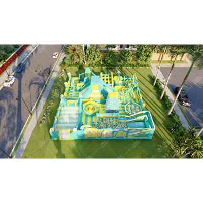 China PVC Outdoor Playground Commercial Inflatable Obstacle Game Court Customized Outdoor Kids Playground for sale