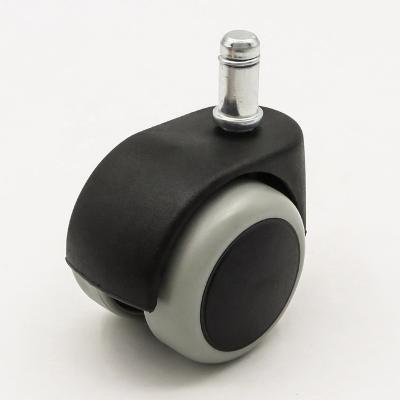 China PA+PVC+ Iron 50mm Chair Wheels With Brake Office Chair Locking Caster Wheel for sale