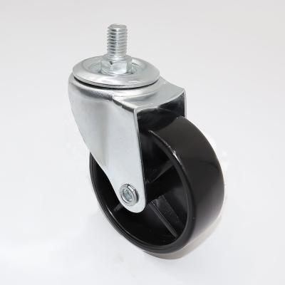 China Traditional Black PP Swivel Industrial Caster 75mm Caster Wheel With Brake for sale