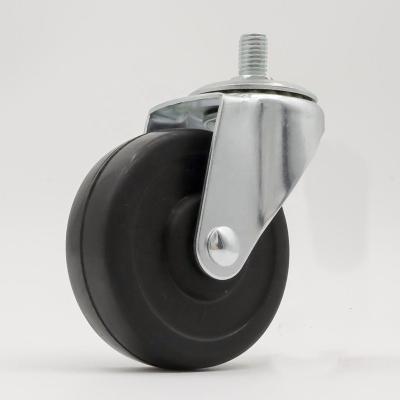 China 2 Inch Wheel Stem Type Traditional Rubber Swivel Caster Wheel for sale