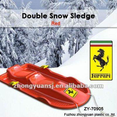 China 2014 Winter Promotion Toys Product Plastic Children's Plastic Double Sled ZY-70905 for sale