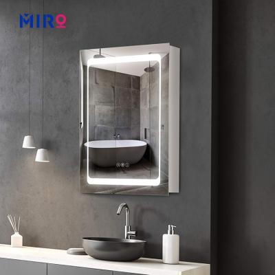 China Luxury Hotel Bathroom Modern Multifunctional Smart Mirror Cabinet Led Wall Mount For Magnifying Game Music Function for sale