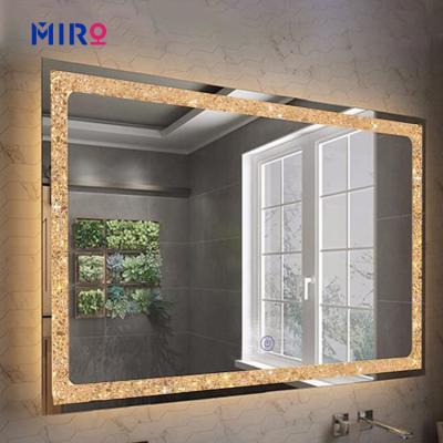 China Magnifying Professional Custom Can Play Music Large Wall Mounted Bathroom Mirror With Led Lights for sale