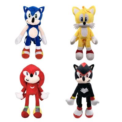 China Amazon Eco-friendly Hot 45cm Sonic Plush Backpack The Hedgehog Sonic Stuffed plushieBackpack Cartoon Character Sonic Doll Toys for sale