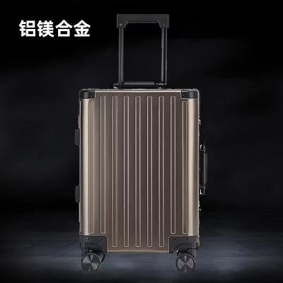 China High-survey High-survey TSA Shell Lightweight Suitcase Business Luggage Portable Hard Aluminum Trolley Spinner Luggage Suitcase for sale