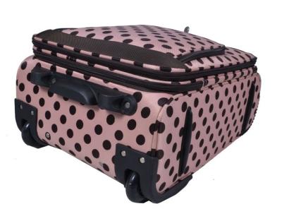 China Wholesale New Design Expandable Color 600D Polyester Multifunctional Printed Bright Printed Travel Rolling Inner Suitcase Travel Suitcase for sale