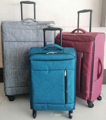 China Large Capacity Best Selling 24 Sets 28 Inch 3pc 20 Travel Luggage Set Oxford Cloth Luggage Bag Trolley Men Soft Suitcase for sale