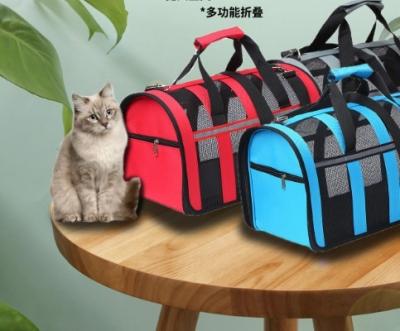 China Summer Waterproof Canvas Material Pet Cat Outdoor Carry Bag With Waterproof Breathable Folding Drinkable Handheld Reflective Marks for sale