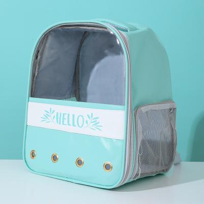 China Luxury Designer Pet Transparent Carrier Cat Travel Bag Outdoor Backpack High Value PORTABLE Clear Transparent Carrier Backpack for sale