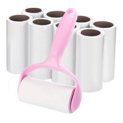 China Durable Extra Pet Sticky Roller Brush Reusable Revolving Solvent Fiber Sticky Roller for sale