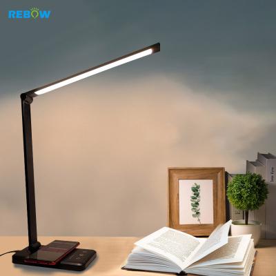 China Modern Rebow Drop Shipping Reading Smart Wireless Rechargeable Touch Control Led Table Lamp for Study Office for sale