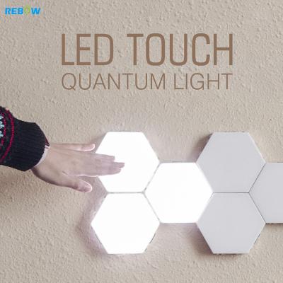 China Modern Rebow Drop Shipping Nordic Sensitive Hexagonal Geometry Touch RGB Led Wall Lights Lamp Indoor Modern Home for sale