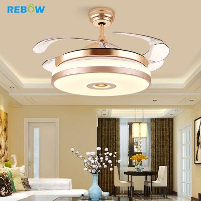 China Modern Drop Shipping In Running Modern Minimalist Remote Control Led Ceiling Fan With Light for sale