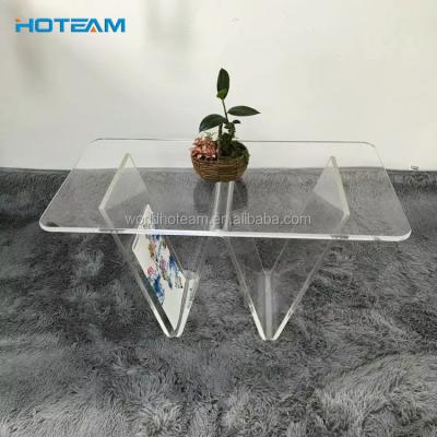 China Easy to clean living room plexiglass acrylic table for sale