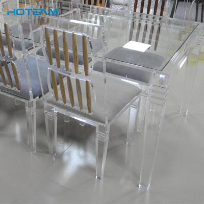 China Factory wholesale easy to clean rectangle dining table korean marble set for sale