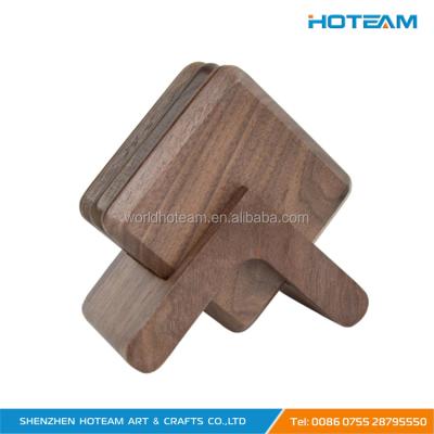 China Sustainable Custom Square Vintage Wooden Coaster Stand for sale