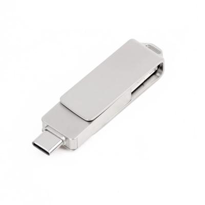 China Metal 4 In 1 Usb 3.0 Otg Usb Readers 16gb 32gb 64gb 128gb Stick Pendrive Metal Swivel 2.0 Flash Pen Drive for sale