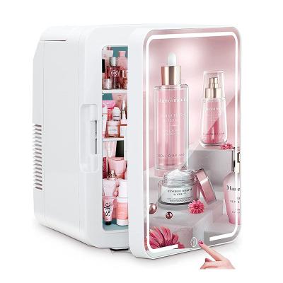 China COMPRESSOR Home 4L 8L Makeup Fridge with Mirror Mini Skin Care Cosmetic Fridge Car Bar Freezers and Refrigerators for sale