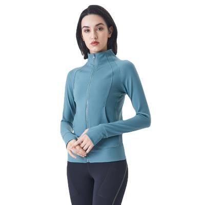 China Antibacterial wholesale cheap ladies thin and breathable sportswear suitable for ladies zipper yoga jackets for sale