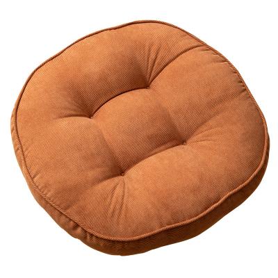 China Folded In Stock Simple Round Corduroy Office Chair Meditation Floor Cushion Hard Thick Seat For Yoga for sale