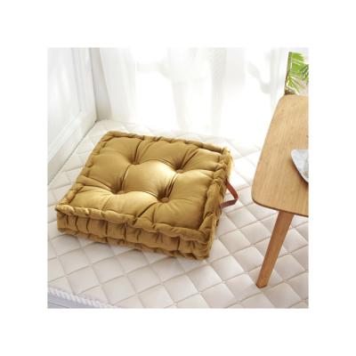 China Custom Anti-Pull Factory Velvet 40*40 Plaid Solid Color Dutch Ground Floor Cushion Square For Home for sale