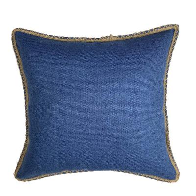 China Anti Dust Mite Jute Whipstitch Woven Hotel Border Cushion Covers 100% Polyester Home Decoration Pillow Sofy Back Cover for sale