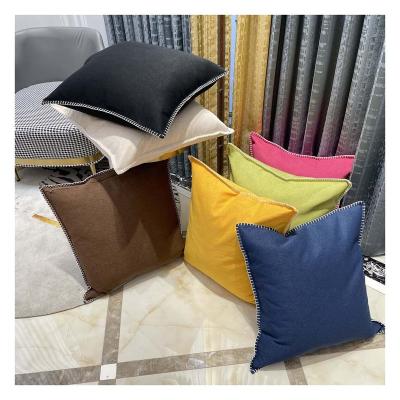 China Wholesale Custom OEM/ODM High Quality Colorful 100% Polyester Woven Square Folded Pillow Case Cover for sale