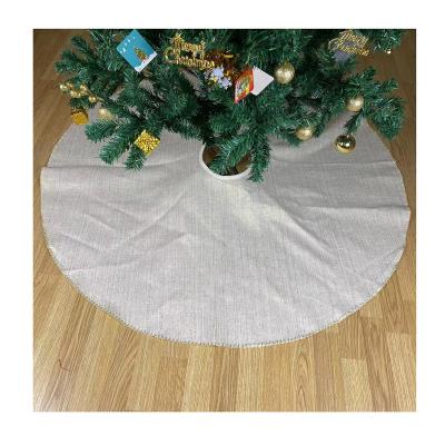 China Christmas Gift Factory Manufacturer Low MOQ Popular Custom Made Christmas Tree Printed Canvas Skirt Good for sale