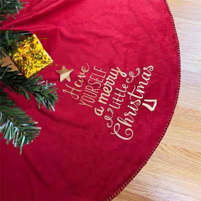 China Popular Factory Custom Cheap Price Christmas Tree Skirt High Quality Christmas Tree Skirt Christmas Gift Popular For Merry Christmas With Red for sale