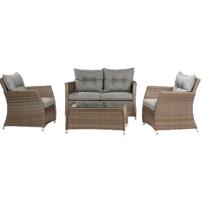 China Modern Furniture Conversation Wicker Rattan Sofa Set Modern Outdoor Furniture for sale