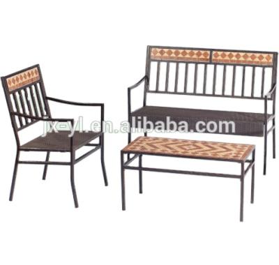 China Hot Eco-freindly For Sale Mosaic Bistros Use In Outdoor Of Metal Table And Chairs for sale