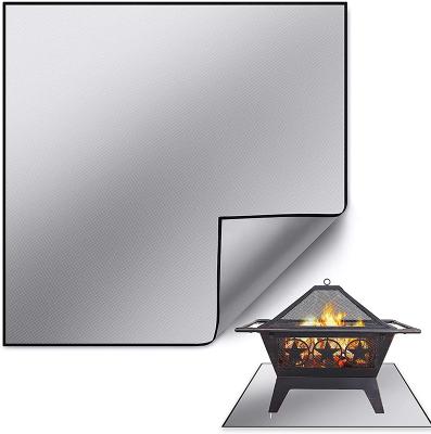 China Fire Resistance Foil And Silicone Fire Pit Mat For Exterior Fire Proof for sale