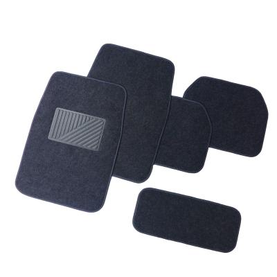 China Universal Fit Car Floor Mat Wholesale Universal Size Non Slip Auto Interior Needle Felt Car Mats 5PCS Full Set for sale