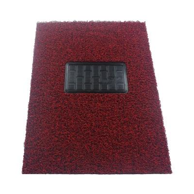 China DIY Cutting Auto Accessories Factory Price 60x80cm 1PC Wholesale Cheap PVC Loop Coil Car Mat With PVC Heel Pad for sale