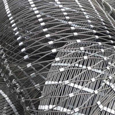 China Plain Weave Stainless Steel Wire Rope Mesh Net For Wall Stainless Steel Cable Mesh Cable Protection Pipe Green Stainless Steel Mesh for sale