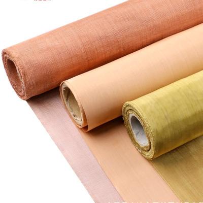 China Rust resistant and saline resistant. Wholesale Ultra Fine Red EMI RF EMF Electromagnetic Shielding Cooper Armor Mesh Screen for sale