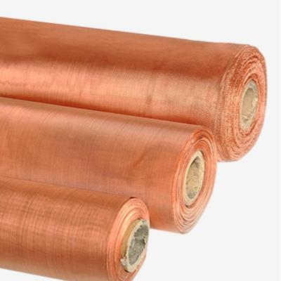 China Rust resistant and saline resistant. Decorative / guard / fencing / micro filtering / emf rf shielding copper wire mesh / faraday cage copper mesh for sale