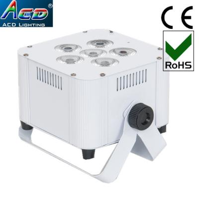 China Hot hotel rgbwauv 6in1 LED battery operated wireless dmx 6*18w led flat dj effect event stage par light for sale