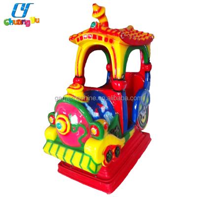 China Indoor fiberglass double player kids train fun kiddie rides for sale for sale