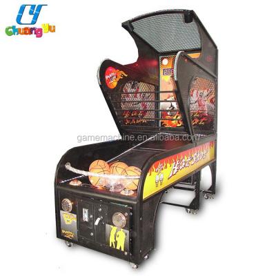 China luxury adult coin operated street amusement basketball game electronic shooting machine W110*D266*H264 cm for sale